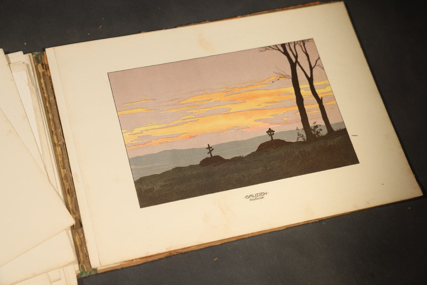 "Ernstes & Heiteres aus dem Weltkrieg" ("Serious and Humorous from the World War") Antique World War One Illustrated Folio Book by Ernst Kutzer, Vienna