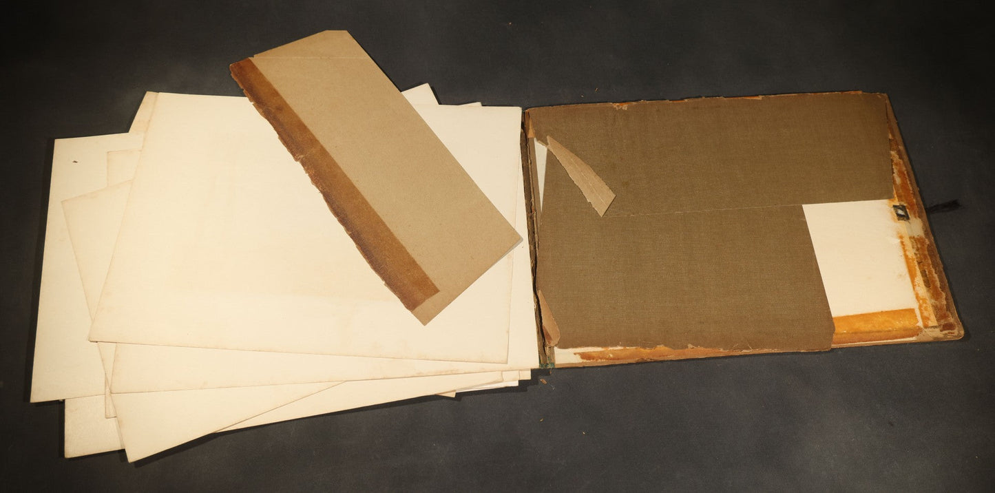 "Ernstes & Heiteres aus dem Weltkrieg" ("Serious and Humorous from the World War") Antique World War One Illustrated Folio Book by Ernst Kutzer, Vienna