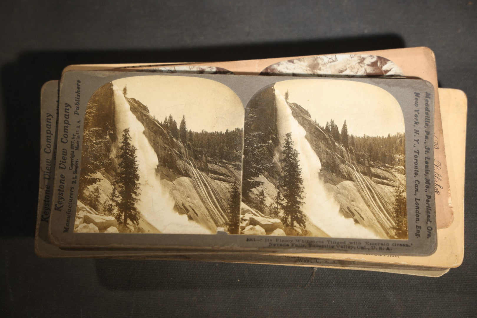 Grouping of 30+ Antique photographic Stereoview Cards including Buildings, Landscapes, Architecture, and more