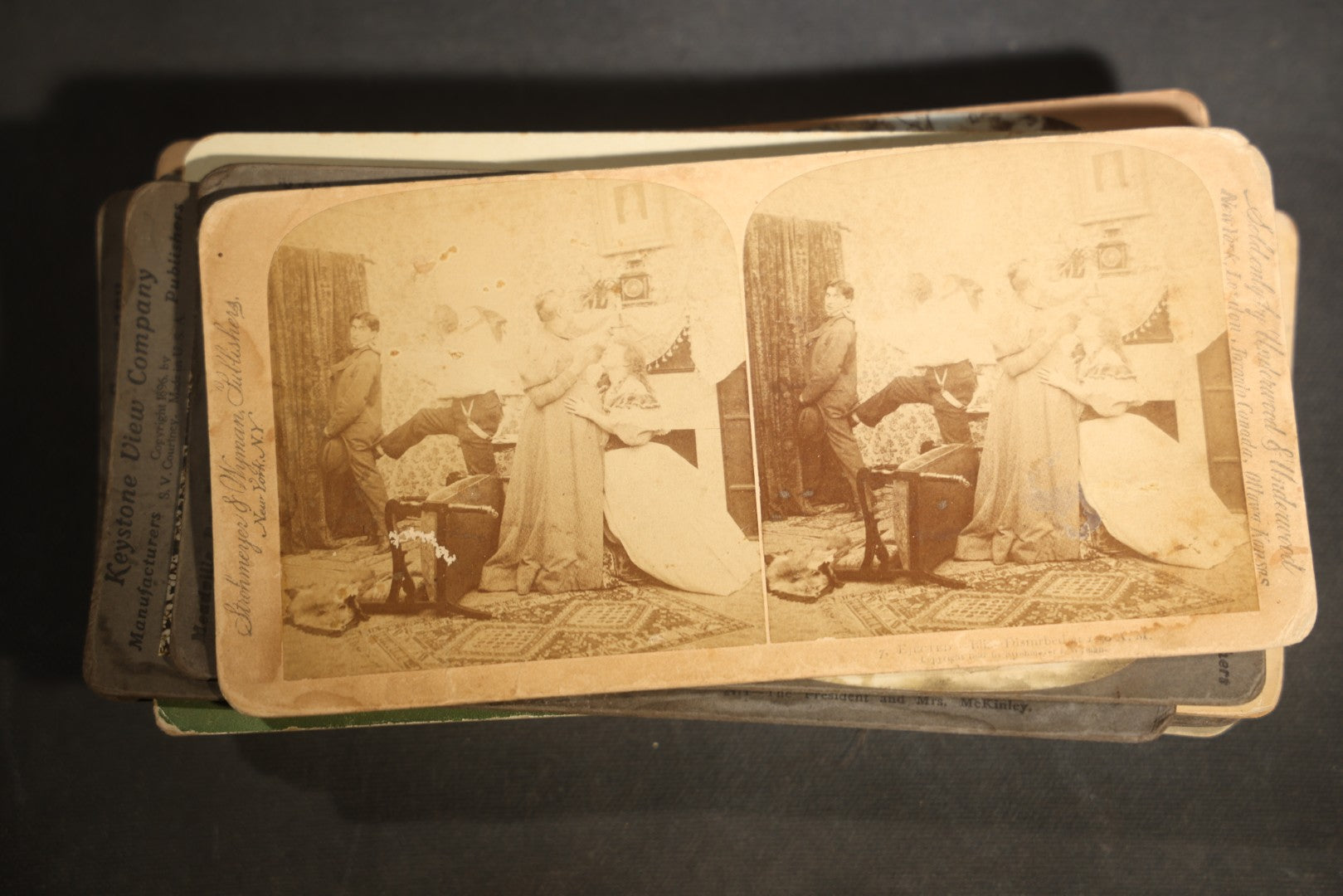 Grouping of 30+ Antique photographic Stereoview Cards including Buildings, Landscapes, Architecture, and more