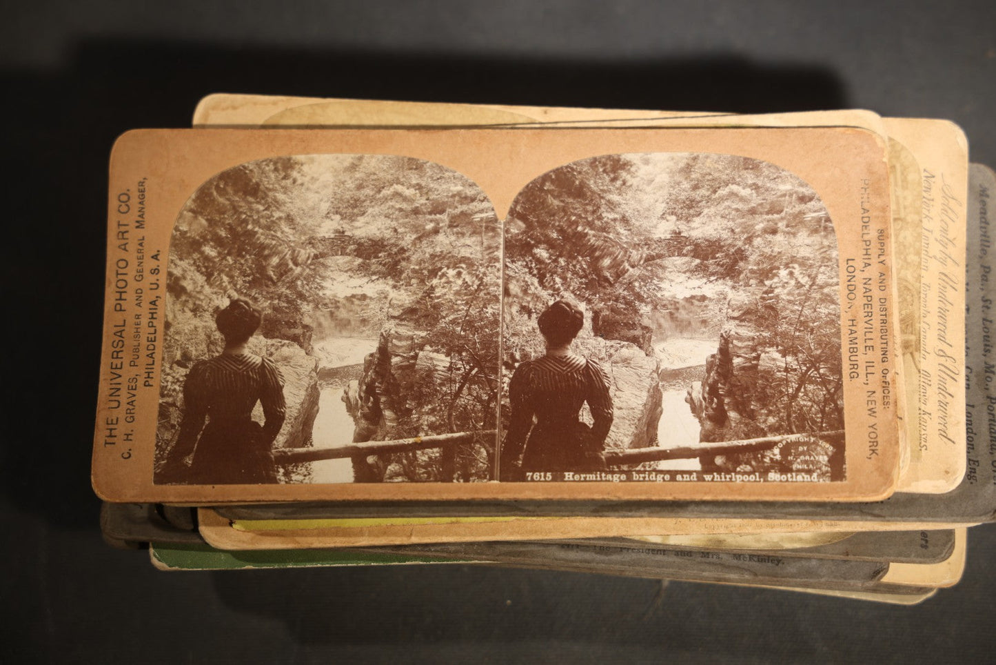 Grouping of 30+ Antique photographic Stereoview Cards including Buildings, Landscapes, Architecture, and more
