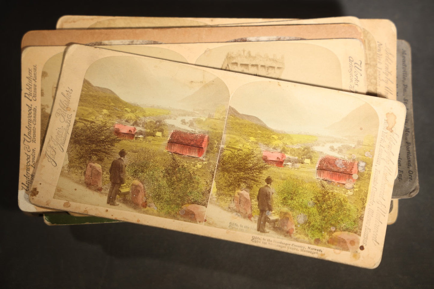 Grouping of 30+ Antique photographic Stereoview Cards including Buildings, Landscapes, Architecture, and more