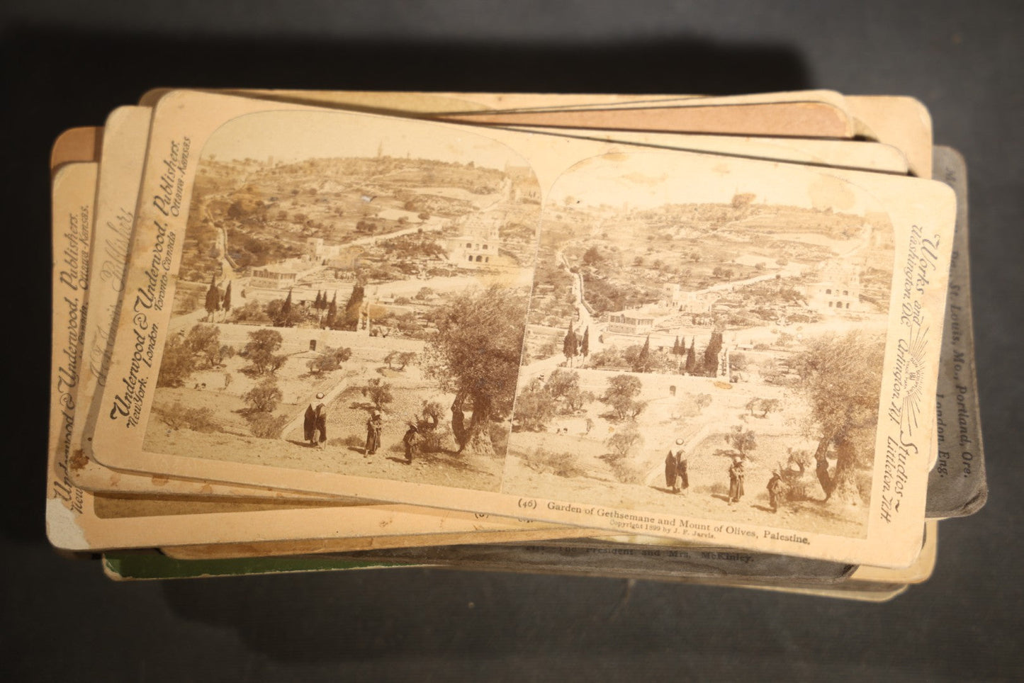 Grouping of 30+ Antique photographic Stereoview Cards including Buildings, Landscapes, Architecture, and more