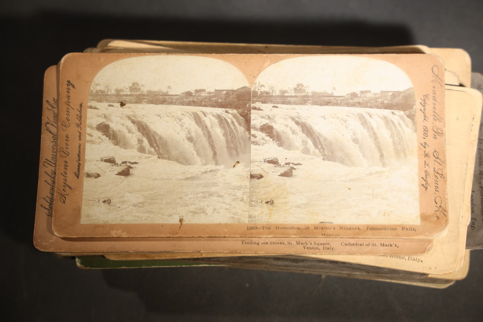 Grouping of 30+ Antique photographic Stereoview Cards including Buildings, Landscapes, Architecture, and more