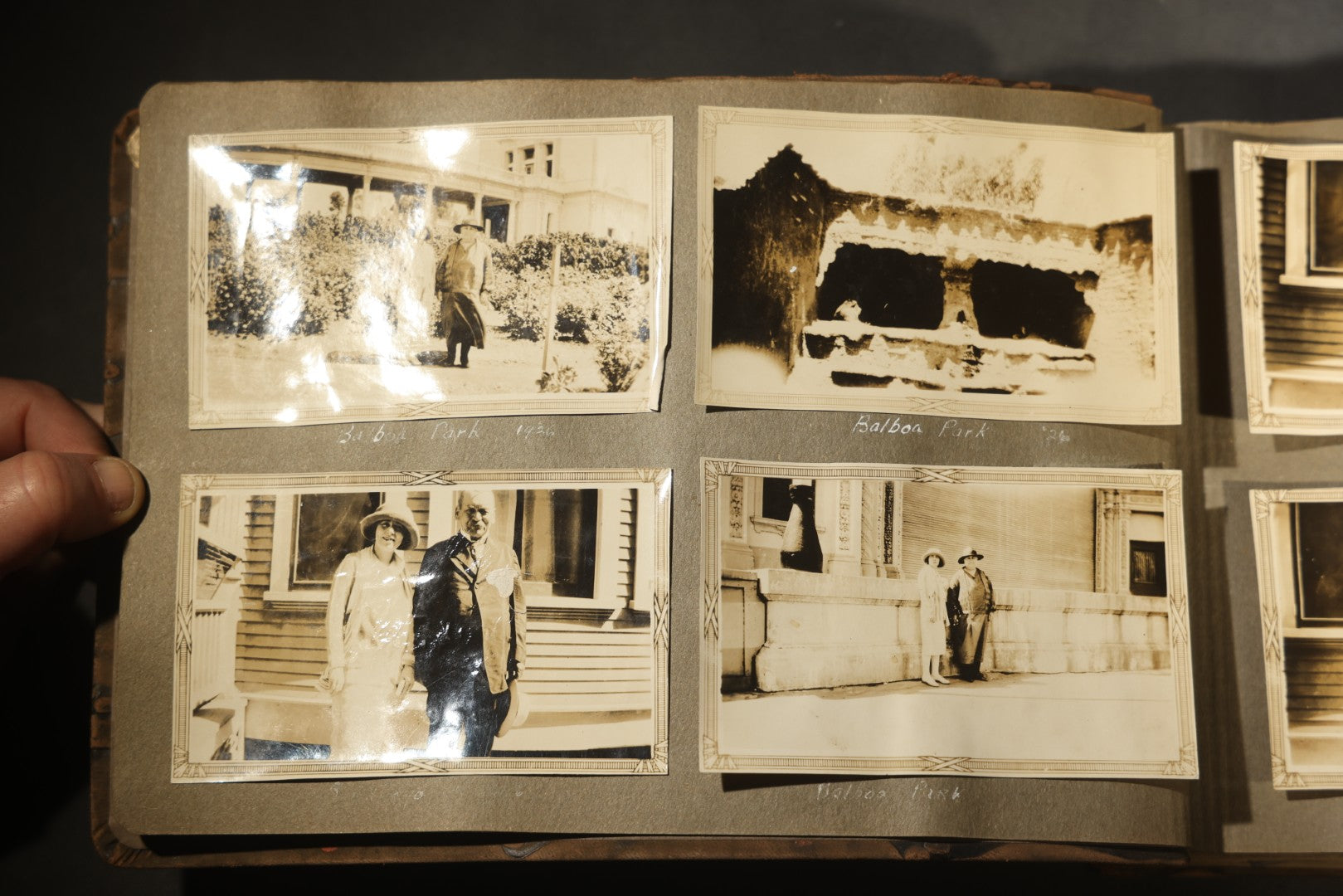 Antique Snapshot Photo Album Containing 200+ Snapshot Photographs, California Road Trip and Cross Country Travel Including Los Angeles, San Francisco, Catalina Island, Washington D.C., Niagara Falls, 1926-1930