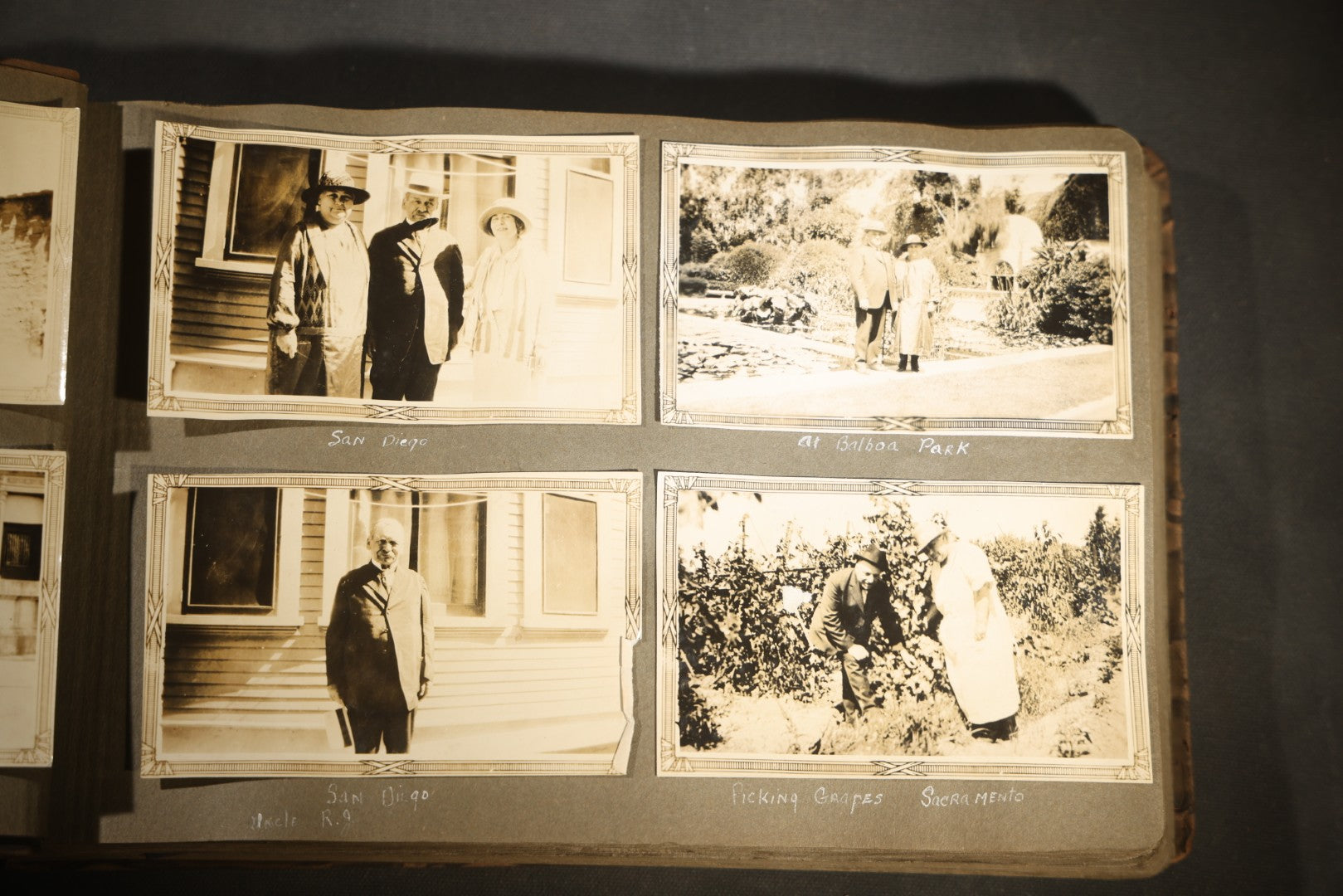 Antique Snapshot Photo Album Containing 200+ Snapshot Photographs, California Road Trip and Cross Country Travel Including Los Angeles, San Francisco, Catalina Island, Washington D.C., Niagara Falls, 1926-1930