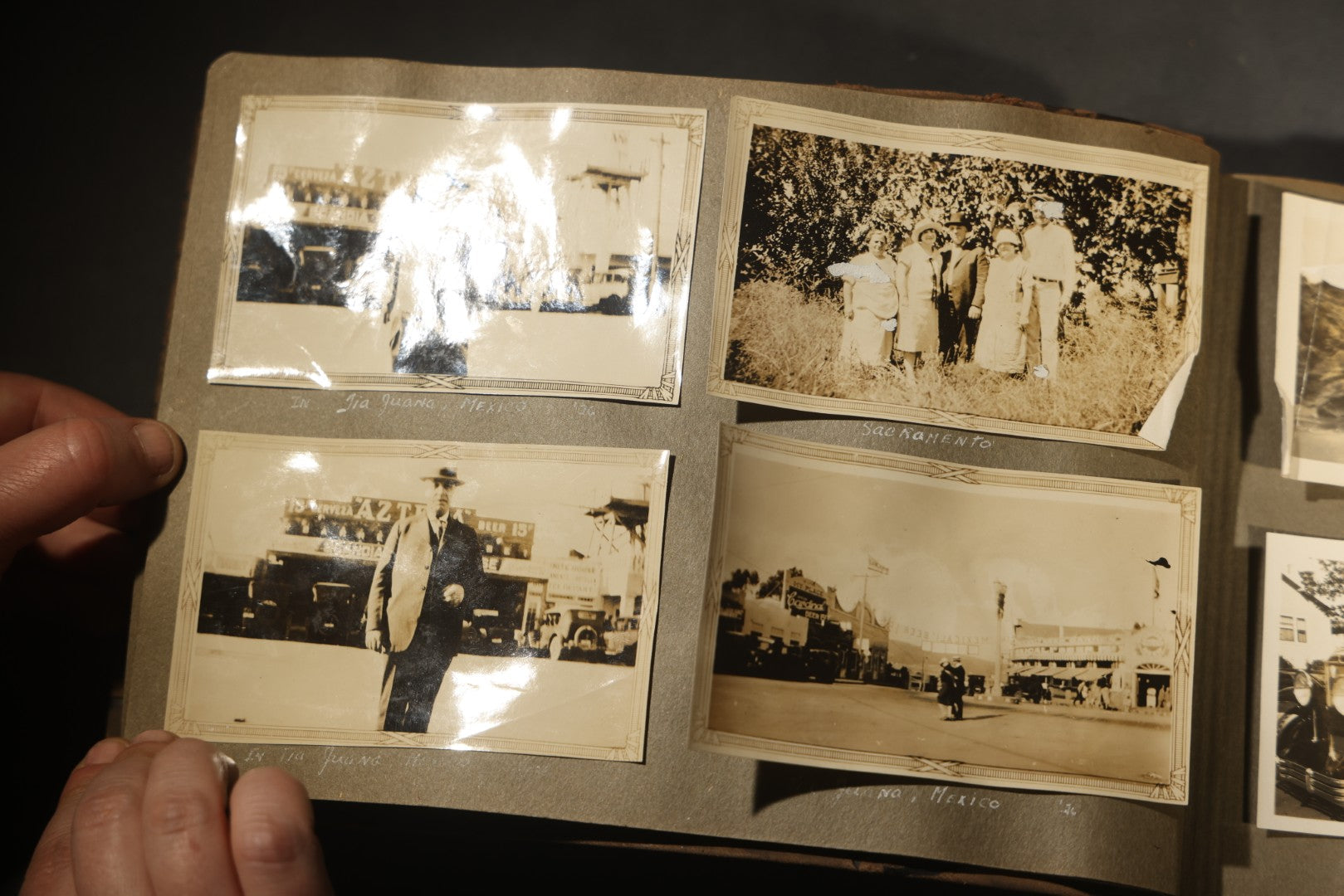 Antique Snapshot Photo Album Containing 200+ Snapshot Photographs, California Road Trip and Cross Country Travel Including Los Angeles, San Francisco, Catalina Island, Washington D.C., Niagara Falls, 1926-1930