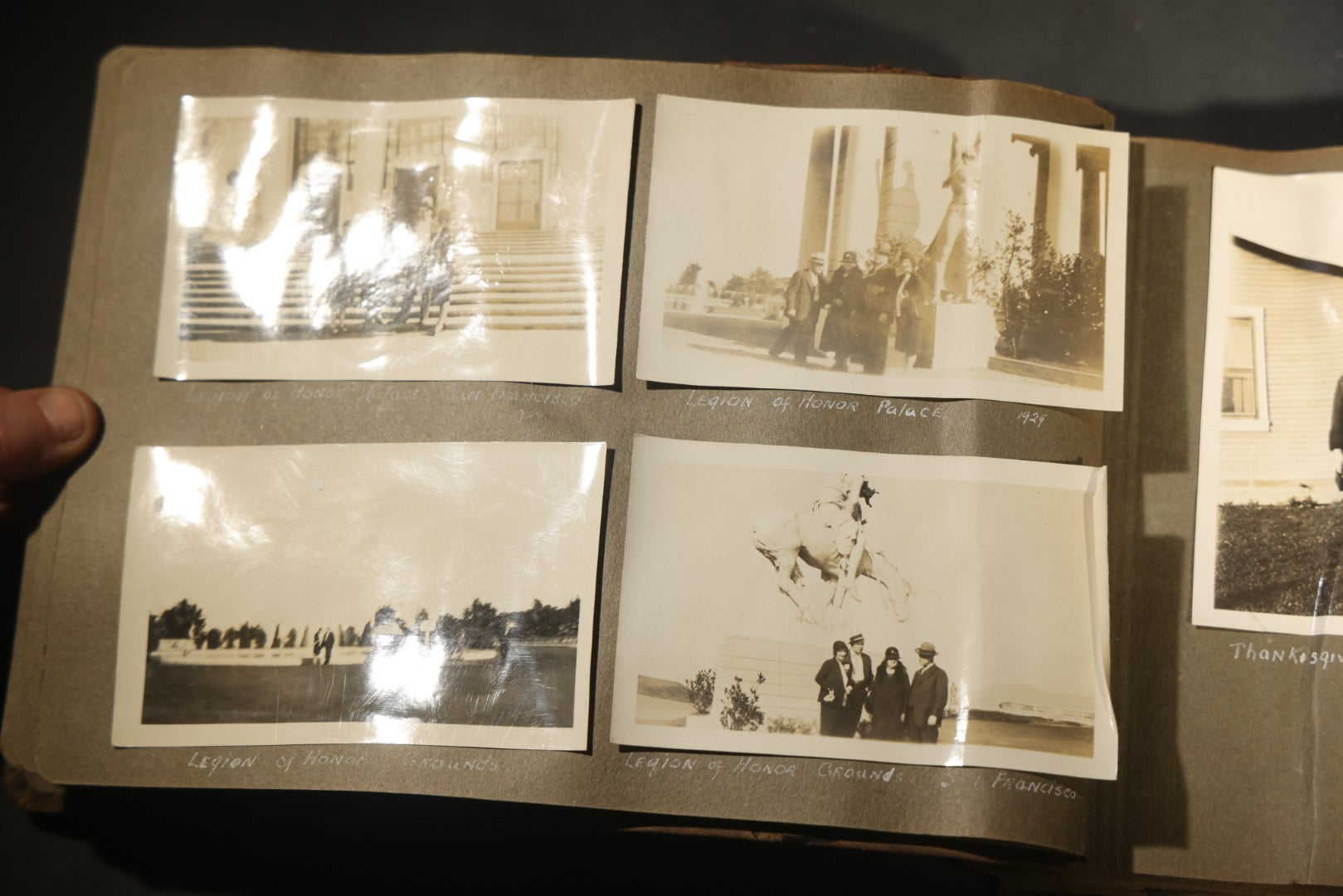Antique Snapshot Photo Album Containing 200+ Snapshot Photographs, California Road Trip and Cross Country Travel Including Los Angeles, San Francisco, Catalina Island, Washington D.C., Niagara Falls, 1926-1930