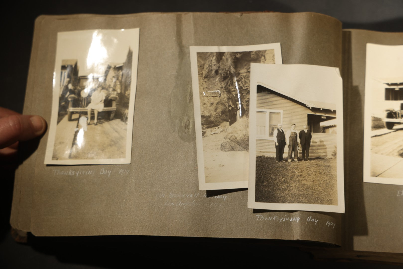 Antique Snapshot Photo Album Containing 200+ Snapshot Photographs, California Road Trip and Cross Country Travel Including Los Angeles, San Francisco, Catalina Island, Washington D.C., Niagara Falls, 1926-1930