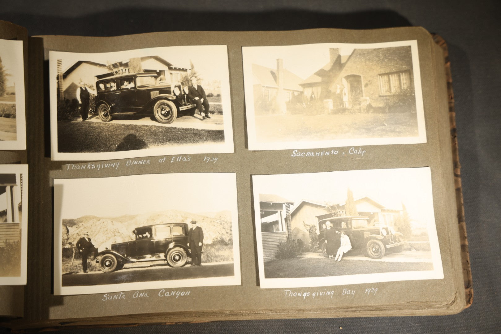 Antique Snapshot Photo Album Containing 200+ Snapshot Photographs, California Road Trip and Cross Country Travel Including Los Angeles, San Francisco, Catalina Island, Washington D.C., Niagara Falls, 1926-1930