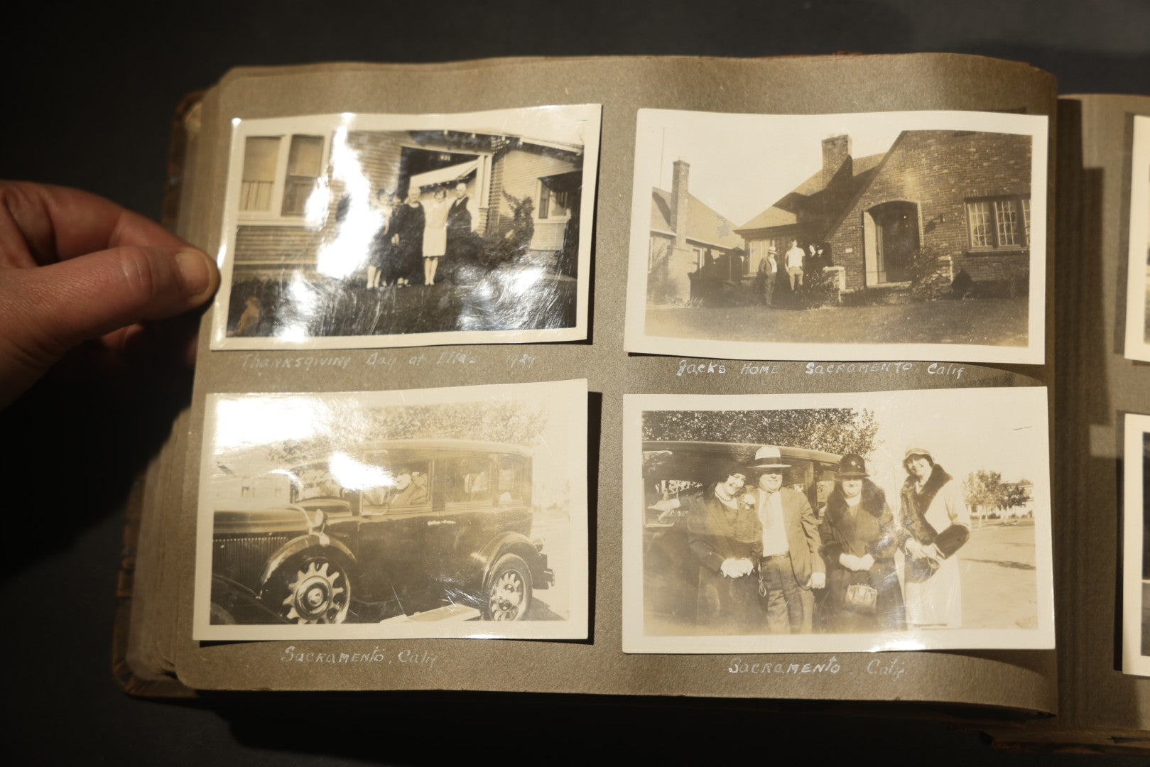Antique Snapshot Photo Album Containing 200+ Snapshot Photographs, California Road Trip and Cross Country Travel Including Los Angeles, San Francisco, Catalina Island, Washington D.C., Niagara Falls, 1926-1930