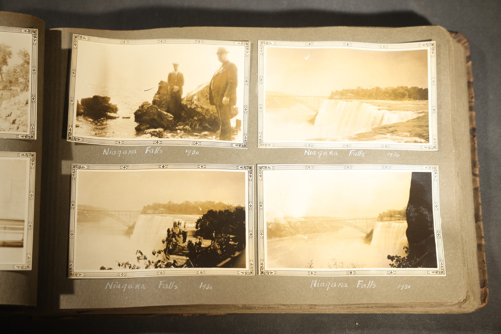 Antique Snapshot Photo Album Containing 200+ Snapshot Photographs, California Road Trip and Cross Country Travel Including Los Angeles, San Francisco, Catalina Island, Washington D.C., Niagara Falls, 1926-1930
