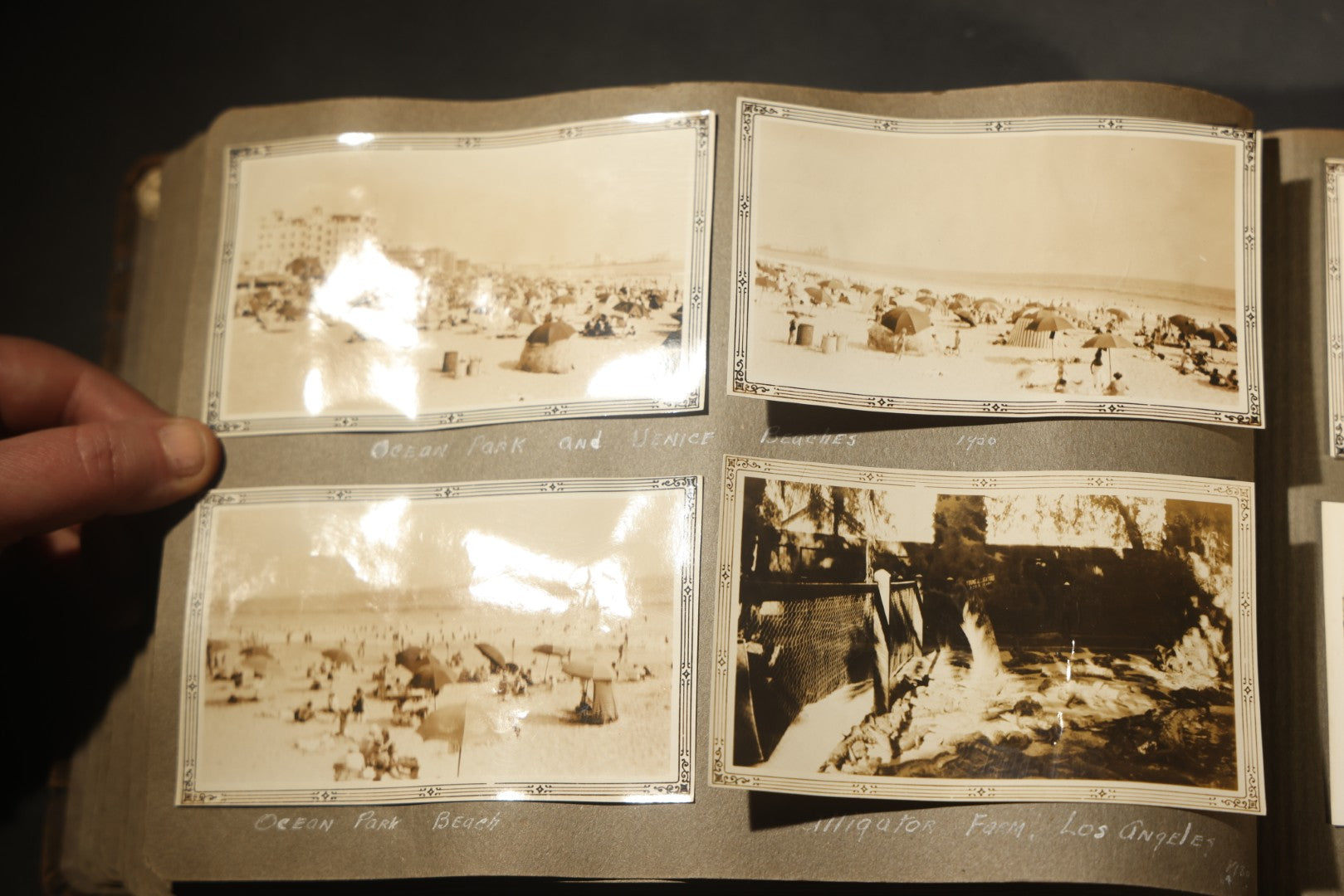 Antique Snapshot Photo Album Containing 200+ Snapshot Photographs, California Road Trip and Cross Country Travel Including Los Angeles, San Francisco, Catalina Island, Washington D.C., Niagara Falls, 1926-1930