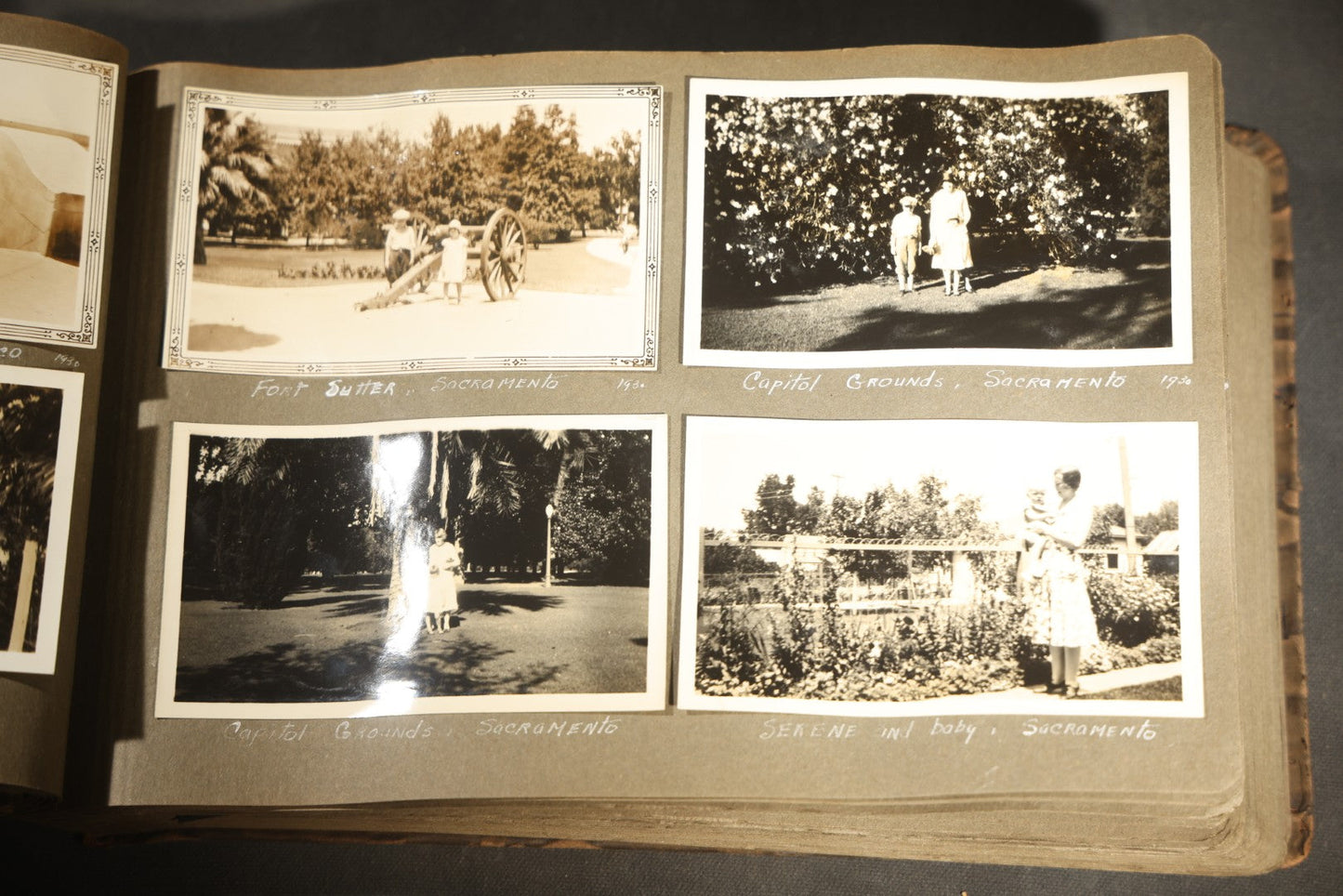Antique Snapshot Photo Album Containing 200+ Snapshot Photographs, California Road Trip and Cross Country Travel Including Los Angeles, San Francisco, Catalina Island, Washington D.C., Niagara Falls, 1926-1930