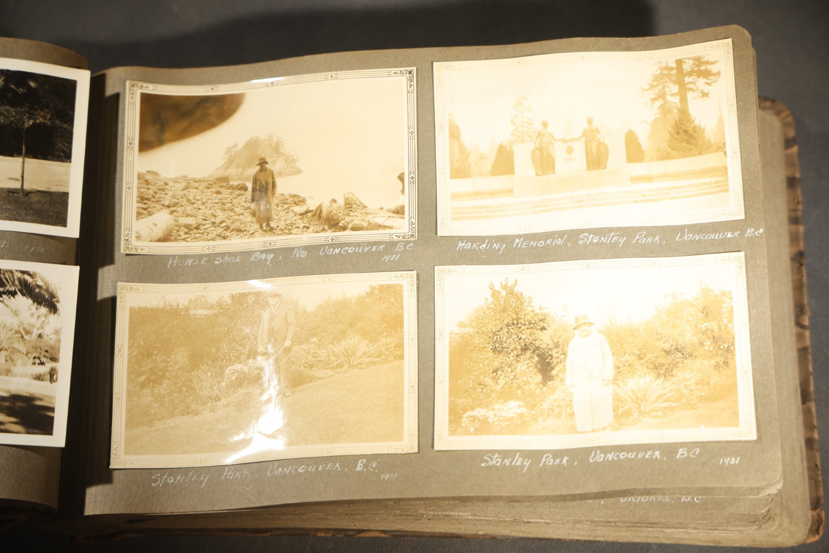 Antique Snapshot Photo Album Containing 200+ Snapshot Photographs, California Road Trip and Cross Country Travel Including Los Angeles, San Francisco, Catalina Island, Washington D.C., Niagara Falls, 1926-1930