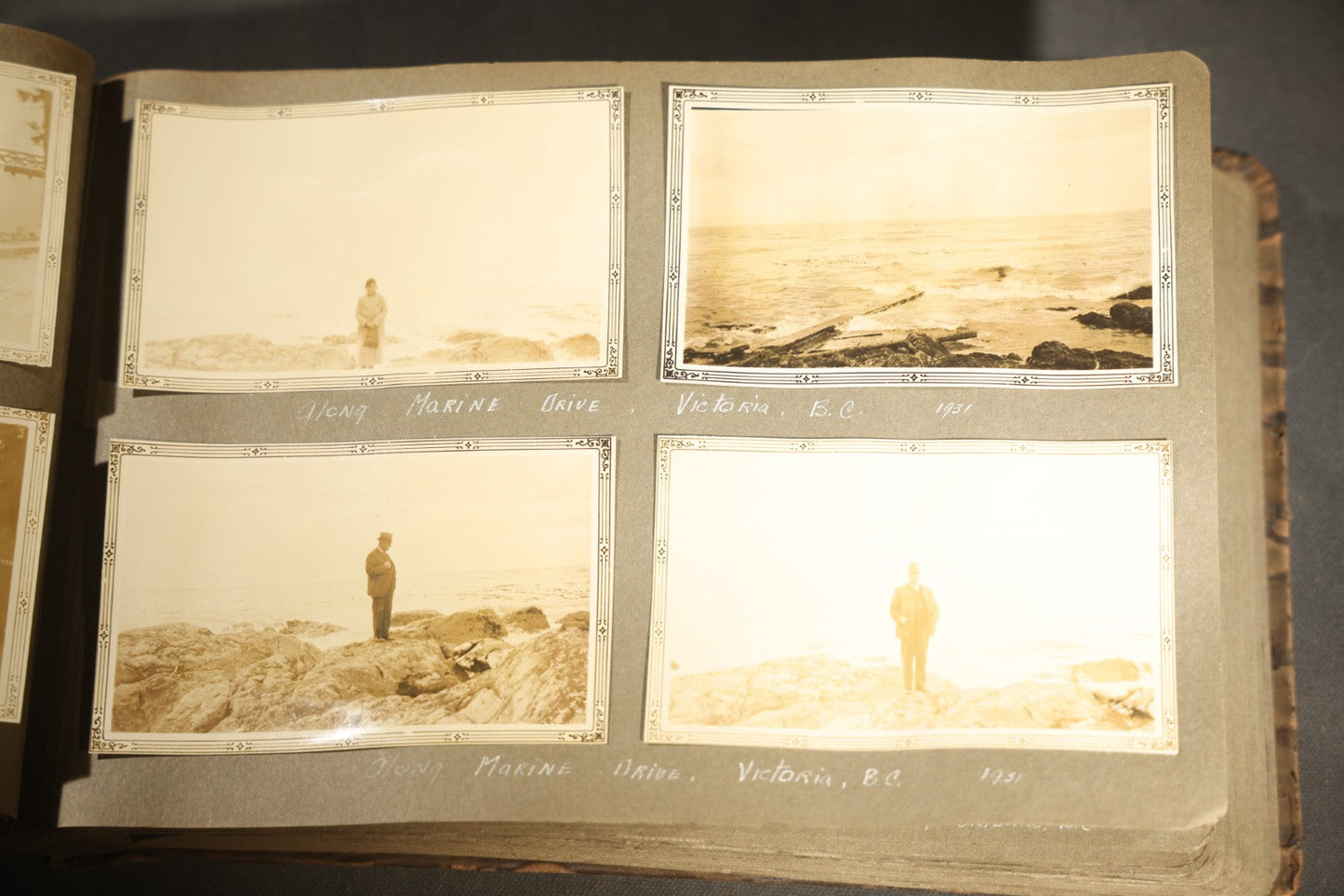 Antique Snapshot Photo Album Containing 200+ Snapshot Photographs, California Road Trip and Cross Country Travel Including Los Angeles, San Francisco, Catalina Island, Washington D.C., Niagara Falls, 1926-1930