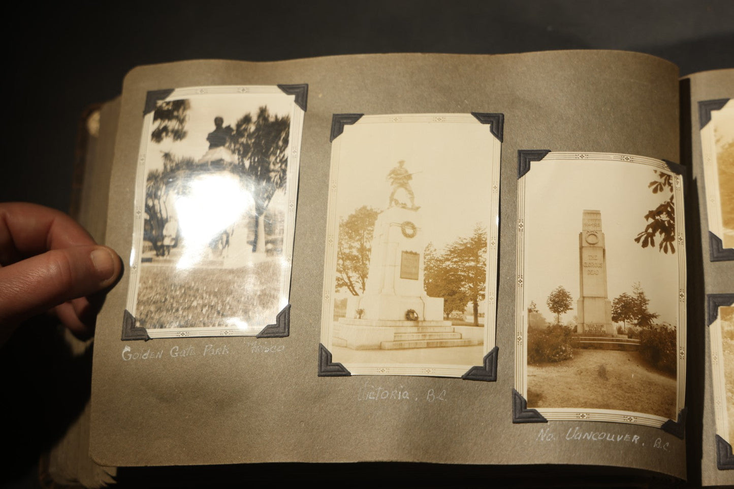Antique Snapshot Photo Album Containing 200+ Snapshot Photographs, California Road Trip and Cross Country Travel Including Los Angeles, San Francisco, Catalina Island, Washington D.C., Niagara Falls, 1926-1930