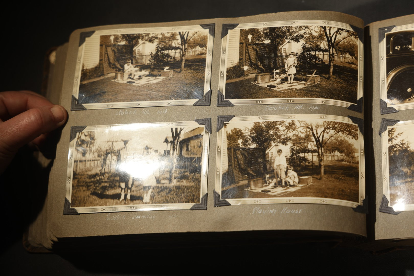 Antique Snapshot Photo Album Containing 200+ Snapshot Photographs, California Road Trip and Cross Country Travel Including Los Angeles, San Francisco, Catalina Island, Washington D.C., Niagara Falls, 1926-1930