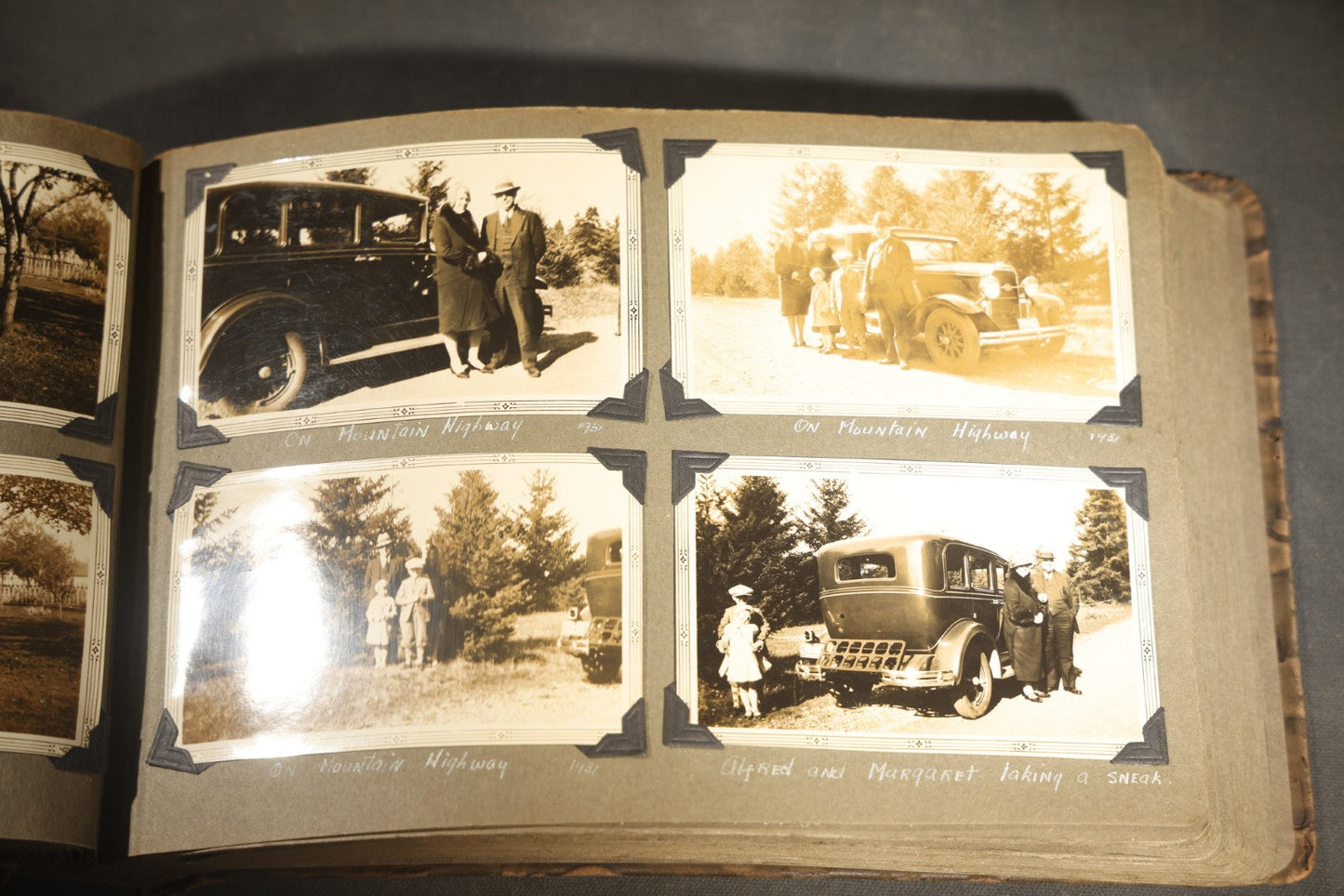 Antique Snapshot Photo Album Containing 200+ Snapshot Photographs, California Road Trip and Cross Country Travel Including Los Angeles, San Francisco, Catalina Island, Washington D.C., Niagara Falls, 1926-1930