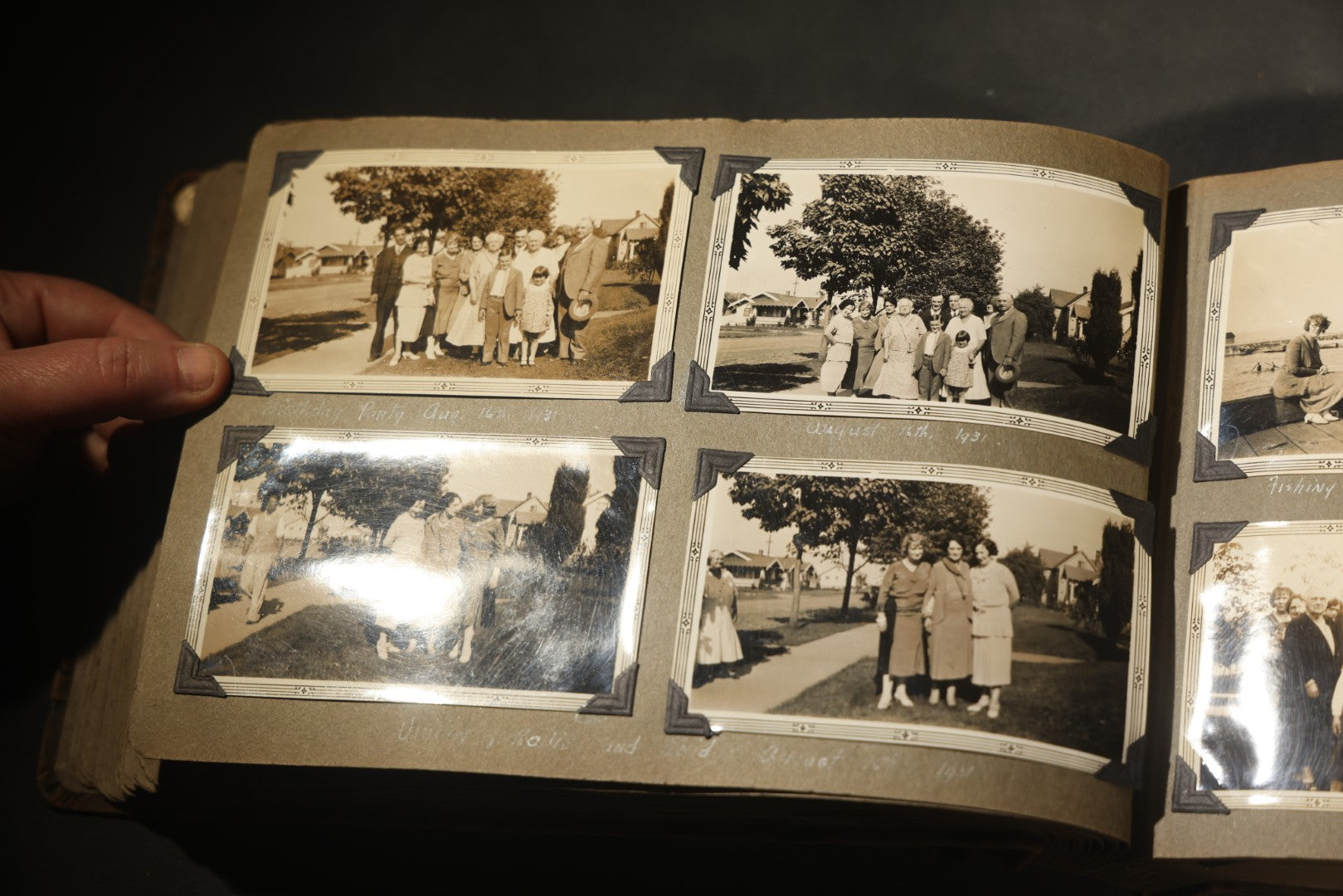 Antique Snapshot Photo Album Containing 200+ Snapshot Photographs, California Road Trip and Cross Country Travel Including Los Angeles, San Francisco, Catalina Island, Washington D.C., Niagara Falls, 1926-1930