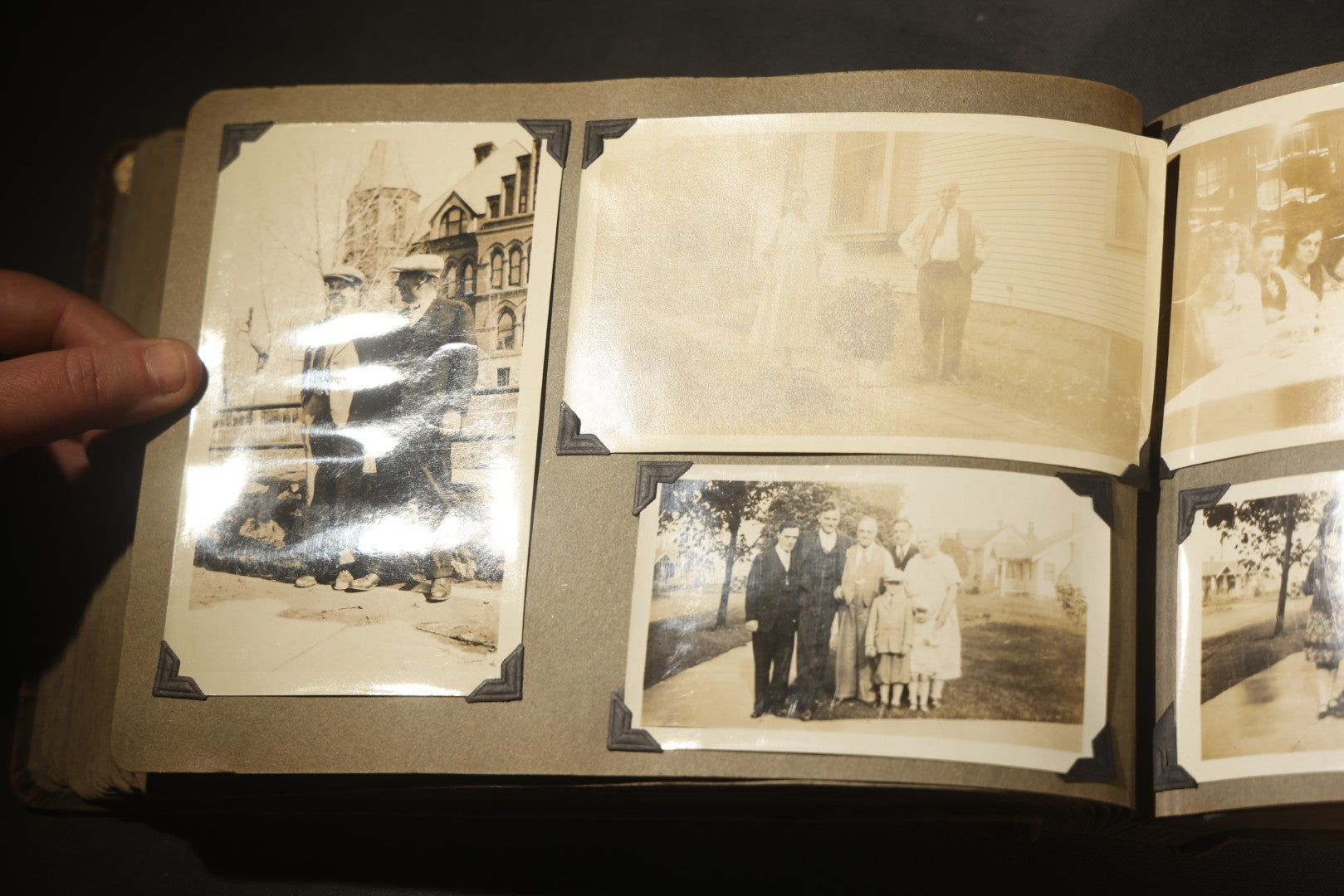 Antique Snapshot Photo Album Containing 200+ Snapshot Photographs, California Road Trip and Cross Country Travel Including Los Angeles, San Francisco, Catalina Island, Washington D.C., Niagara Falls, 1926-1930