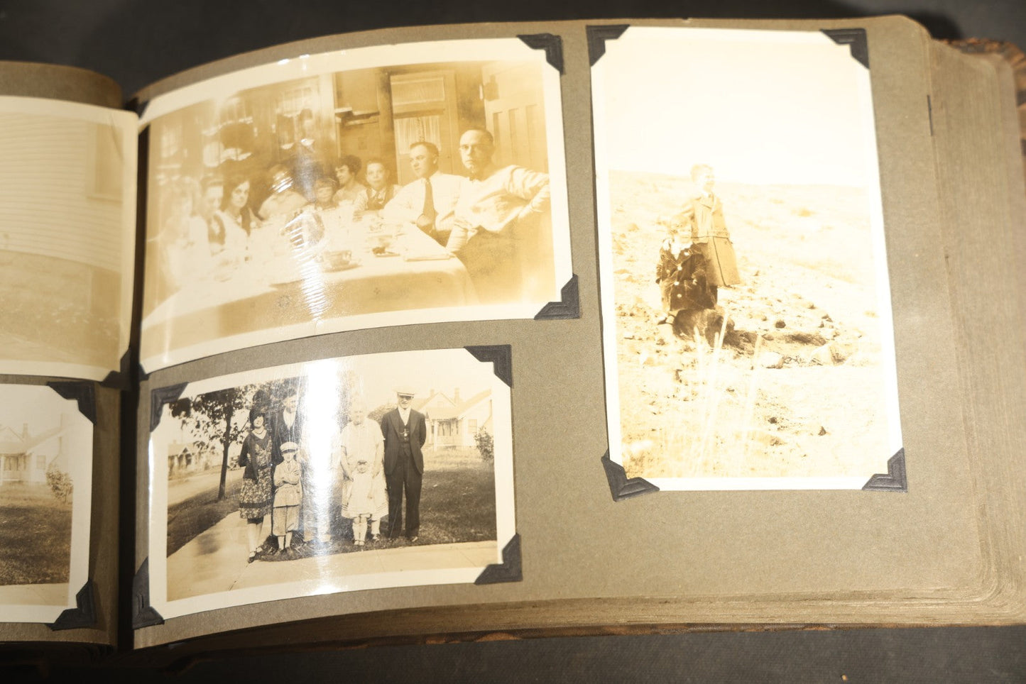 Antique Snapshot Photo Album Containing 200+ Snapshot Photographs, California Road Trip and Cross Country Travel Including Los Angeles, San Francisco, Catalina Island, Washington D.C., Niagara Falls, 1926-1930