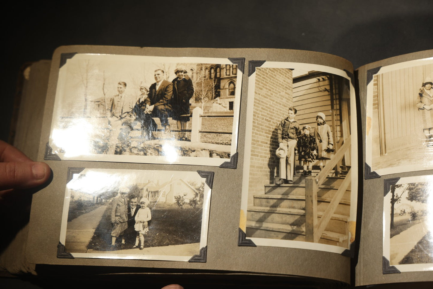 Antique Snapshot Photo Album Containing 200+ Snapshot Photographs, California Road Trip and Cross Country Travel Including Los Angeles, San Francisco, Catalina Island, Washington D.C., Niagara Falls, 1926-1930