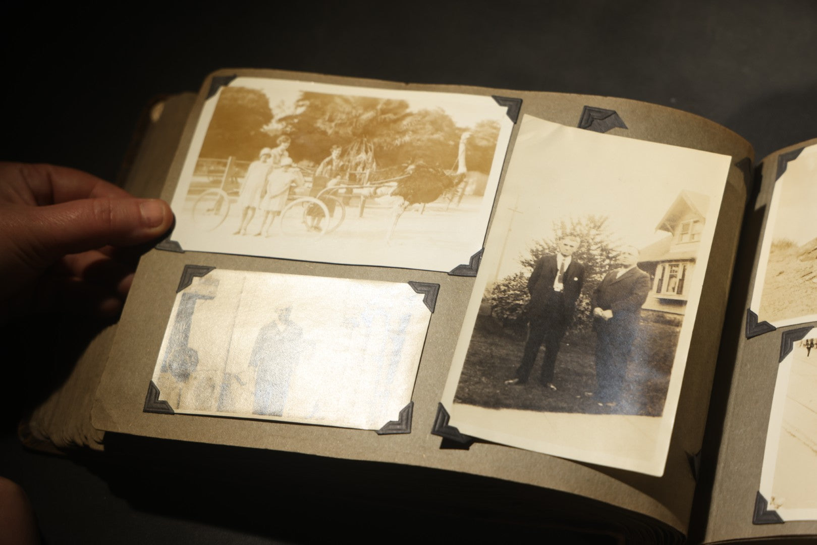 Antique Snapshot Photo Album Containing 200+ Snapshot Photographs, California Road Trip and Cross Country Travel Including Los Angeles, San Francisco, Catalina Island, Washington D.C., Niagara Falls, 1926-1930