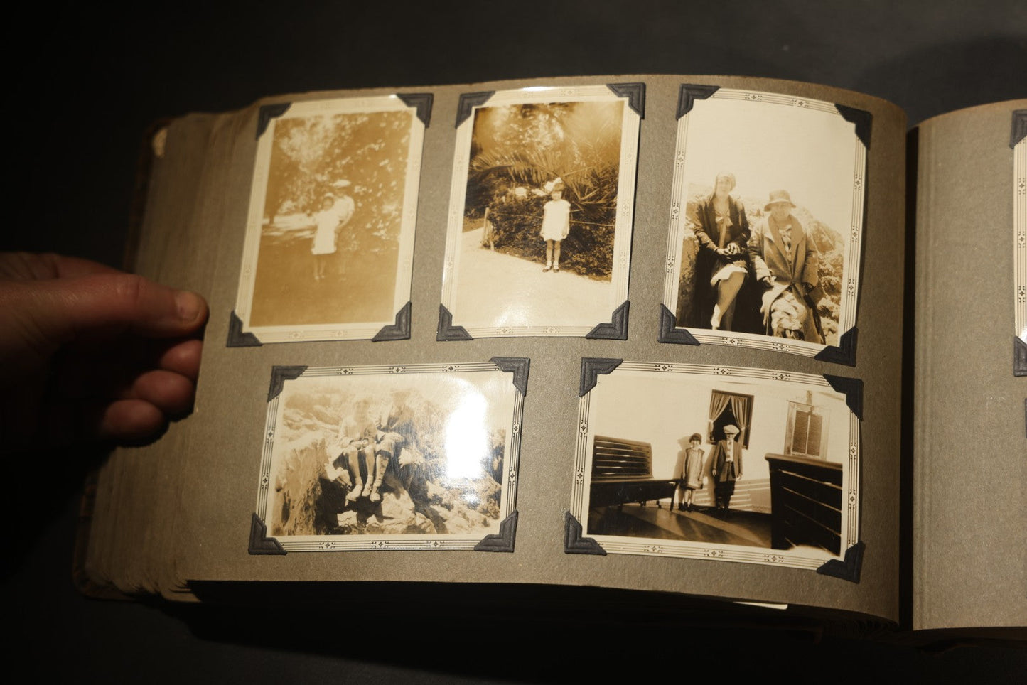 Antique Snapshot Photo Album Containing 200+ Snapshot Photographs, California Road Trip and Cross Country Travel Including Los Angeles, San Francisco, Catalina Island, Washington D.C., Niagara Falls, 1926-1930