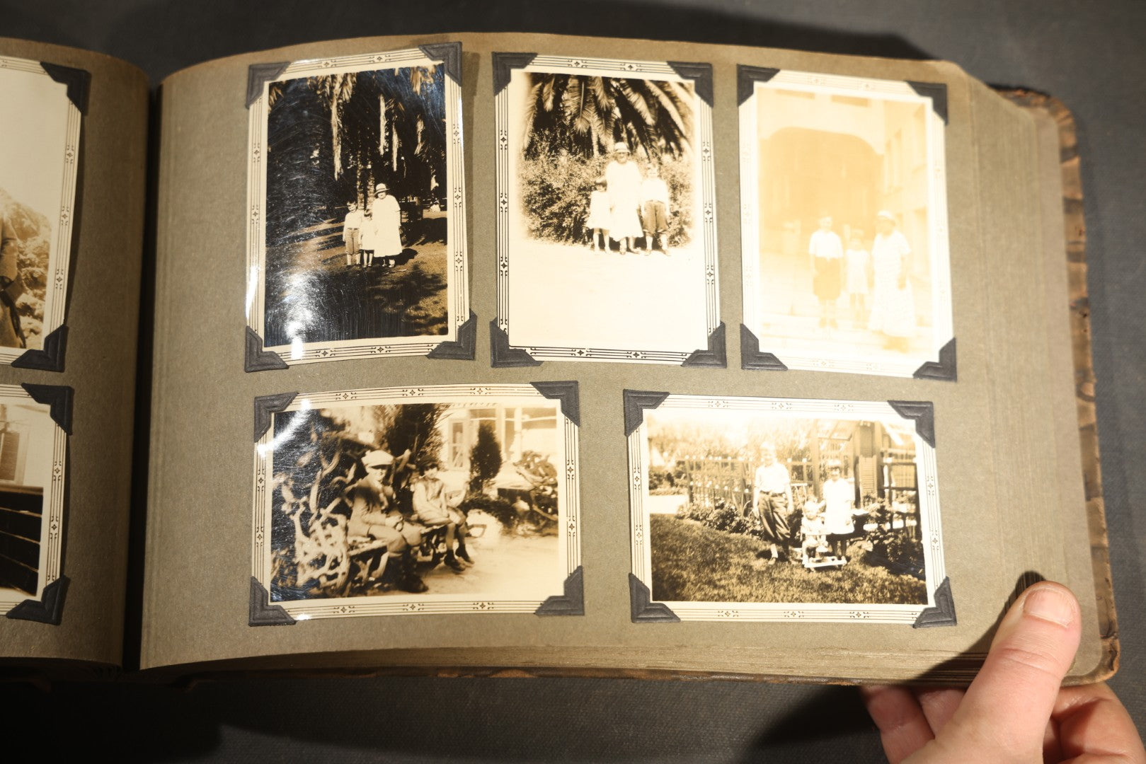 Antique Snapshot Photo Album Containing 200+ Snapshot Photographs, California Road Trip and Cross Country Travel Including Los Angeles, San Francisco, Catalina Island, Washington D.C., Niagara Falls, 1926-1930