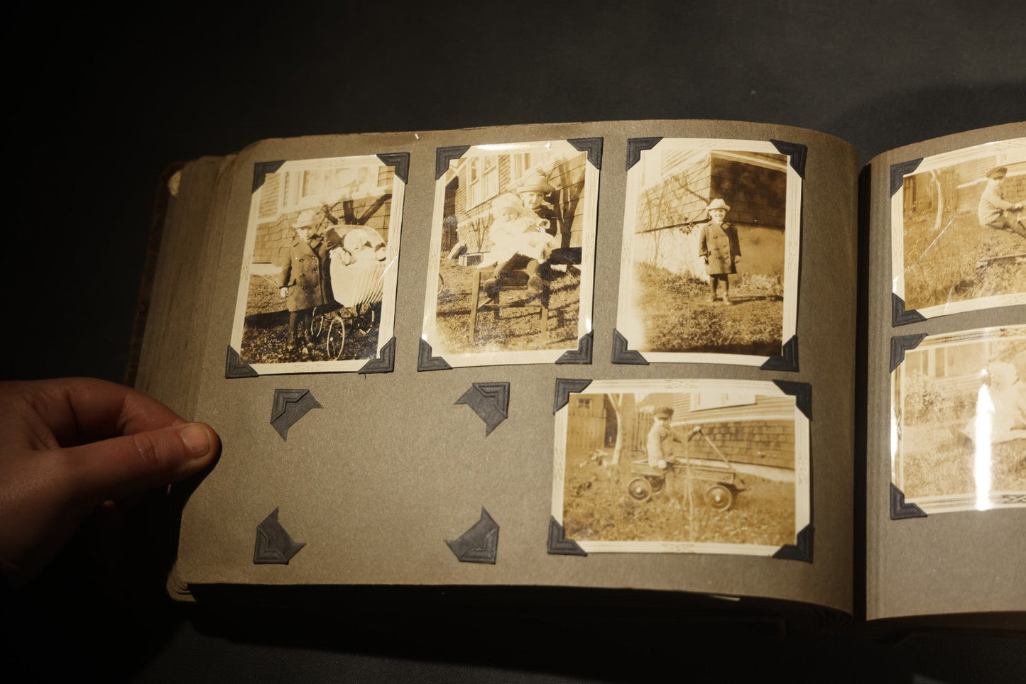 Antique Snapshot Photo Album Containing 200+ Snapshot Photographs, California Road Trip and Cross Country Travel Including Los Angeles, San Francisco, Catalina Island, Washington D.C., Niagara Falls, 1926-1930
