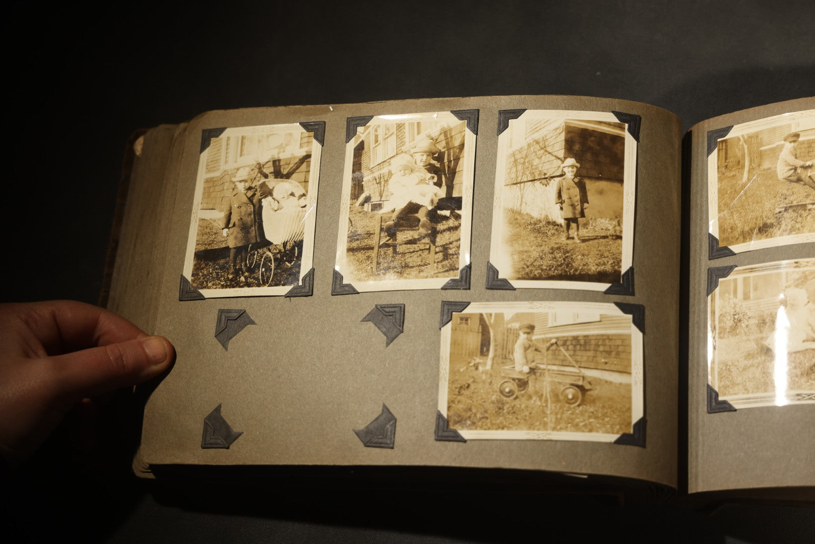 Antique Snapshot Photo Album Containing 200+ Snapshot Photographs, California Road Trip and Cross Country Travel Including Los Angeles, San Francisco, Catalina Island, Washington D.C., Niagara Falls, 1926-1930
