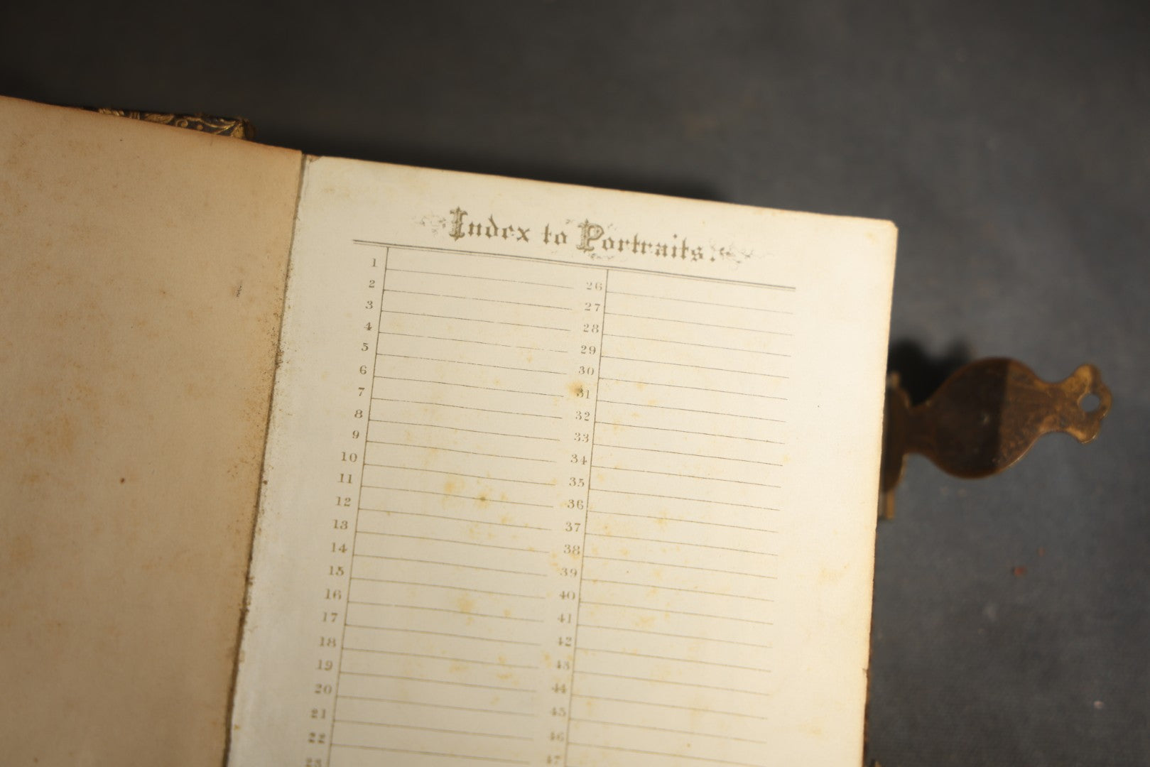 Antique Portrait Photo Album Containing 32 Tintype Photographs and 11 Carte de Visite C.D.V. Photographs, Leather Binding with Gauffered Edges, manufactured by Altemus & Co., Philadelphia, circa 1860s