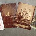 Lot 093 - Grouping of Four Antique Tintype Photographs of Children