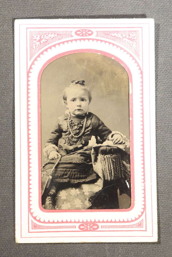 Grouping of Four Antique Tintype Photographs of Children