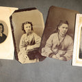 Lot 095 - Grouping of Six Antique Tintype Photographs of Victorian Women