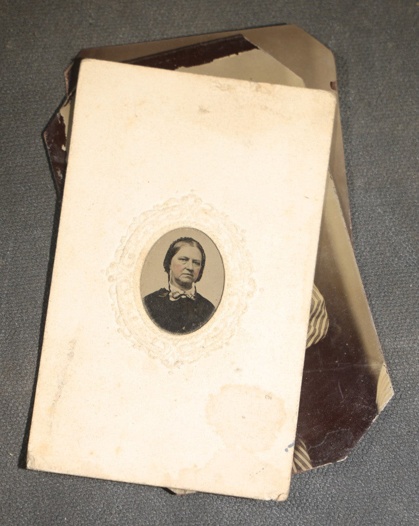 Grouping of Six Antique Tintype Photographs of Victorian Women
