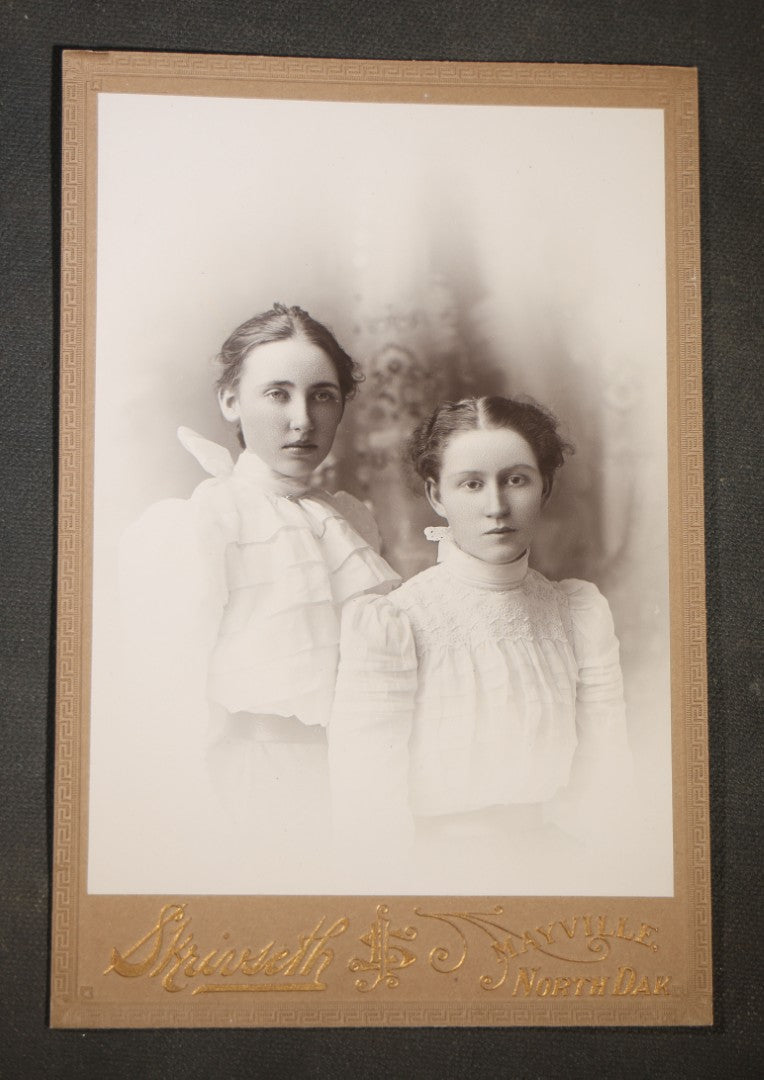 Grouping of Eight Antique Cabinet Card Photographs of Victorian Women Including examples by H.C. Reed, Forest City Iowa, Skrivseth, Hillsboro, North Dakota