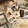 Lot 105 - Grouping of 20+ Antique and Vintage Photographs and Ephemera including Board-Mounted Portraits, a Rural River Scenes, Community Gathering, and tintype of man