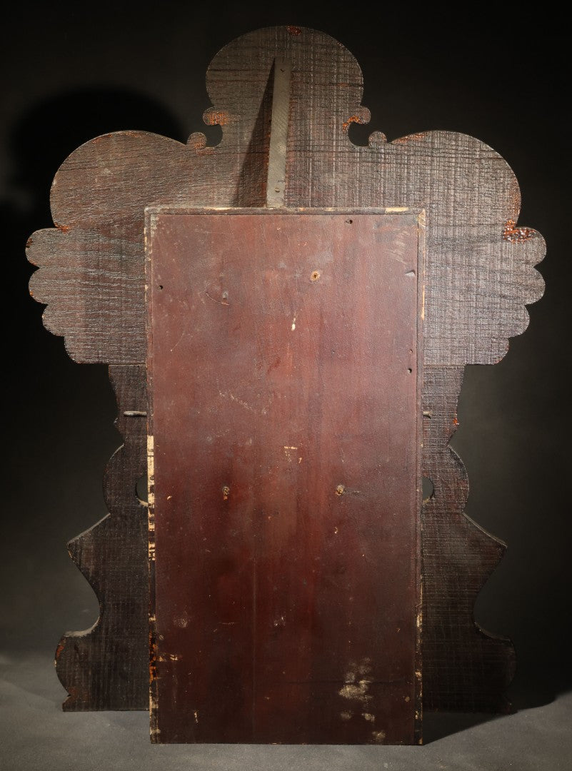 Antique Gingerbread Clock Case with Reverse Painted Heart Design, Manufactured by E. Ingraham Co., Bristol, Connecticut, Incomplete