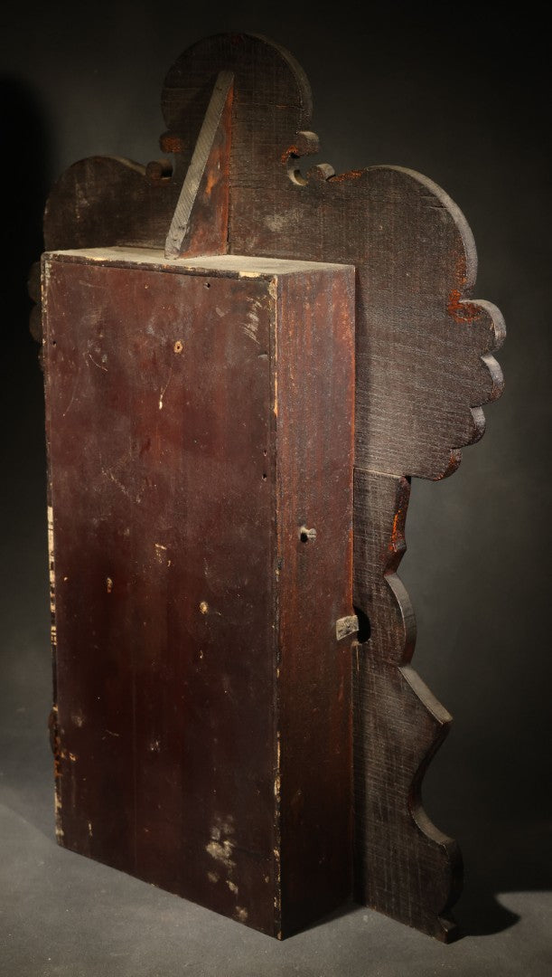 Antique Gingerbread Clock Case with Reverse Painted Heart Design, Manufactured by E. Ingraham Co., Bristol, Connecticut, Incomplete
