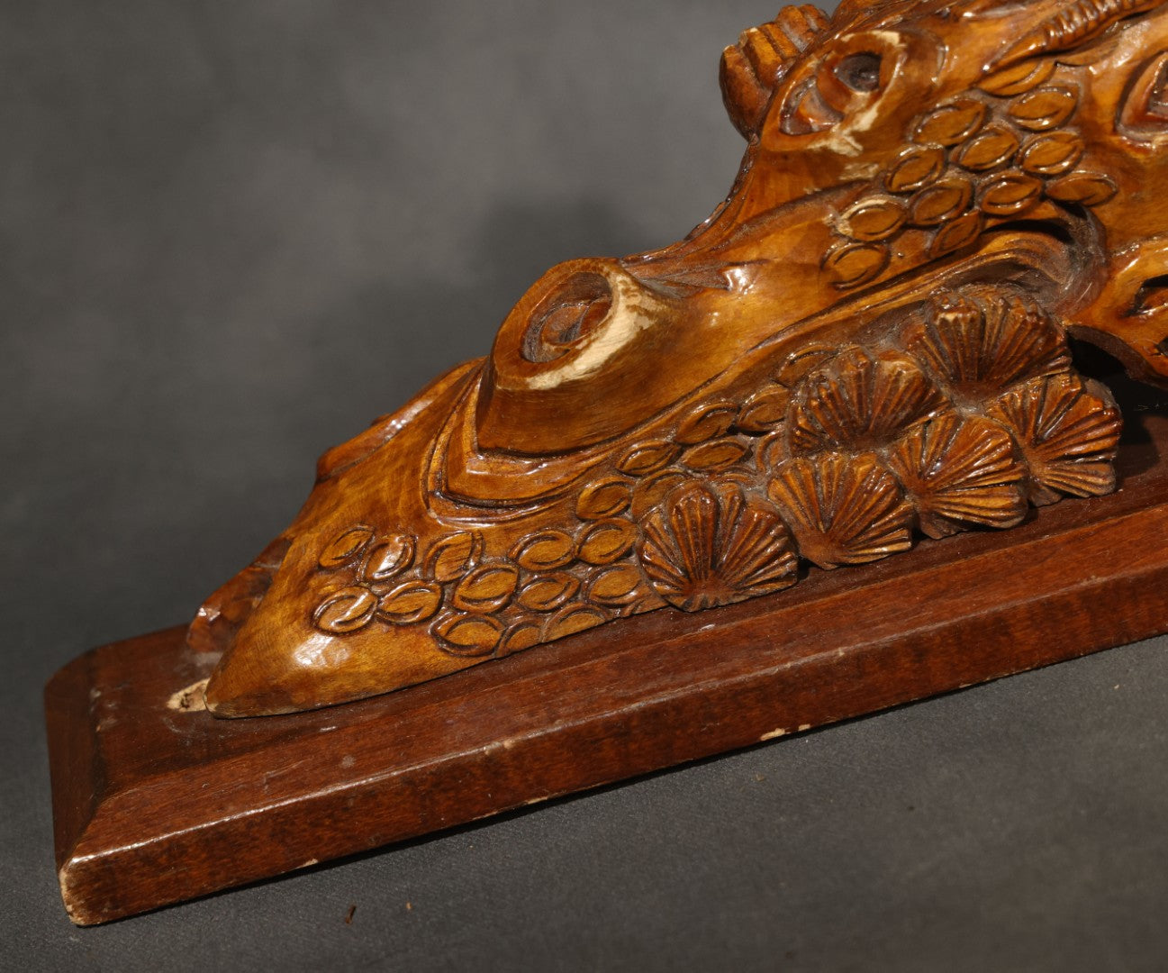 Pair of Antique Carved Wood Eagle Fragments with Foliate Details, Architectural or Furniture Elements, missing wings