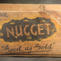 Lot 008 - Vintage Nugget Soda "Good as Gold" Wooden Beverage Crate from Red Fox Ginger Ale Co., Providence, Rhode Island, 19" L x 9-3/4" W x 8-1/2" H