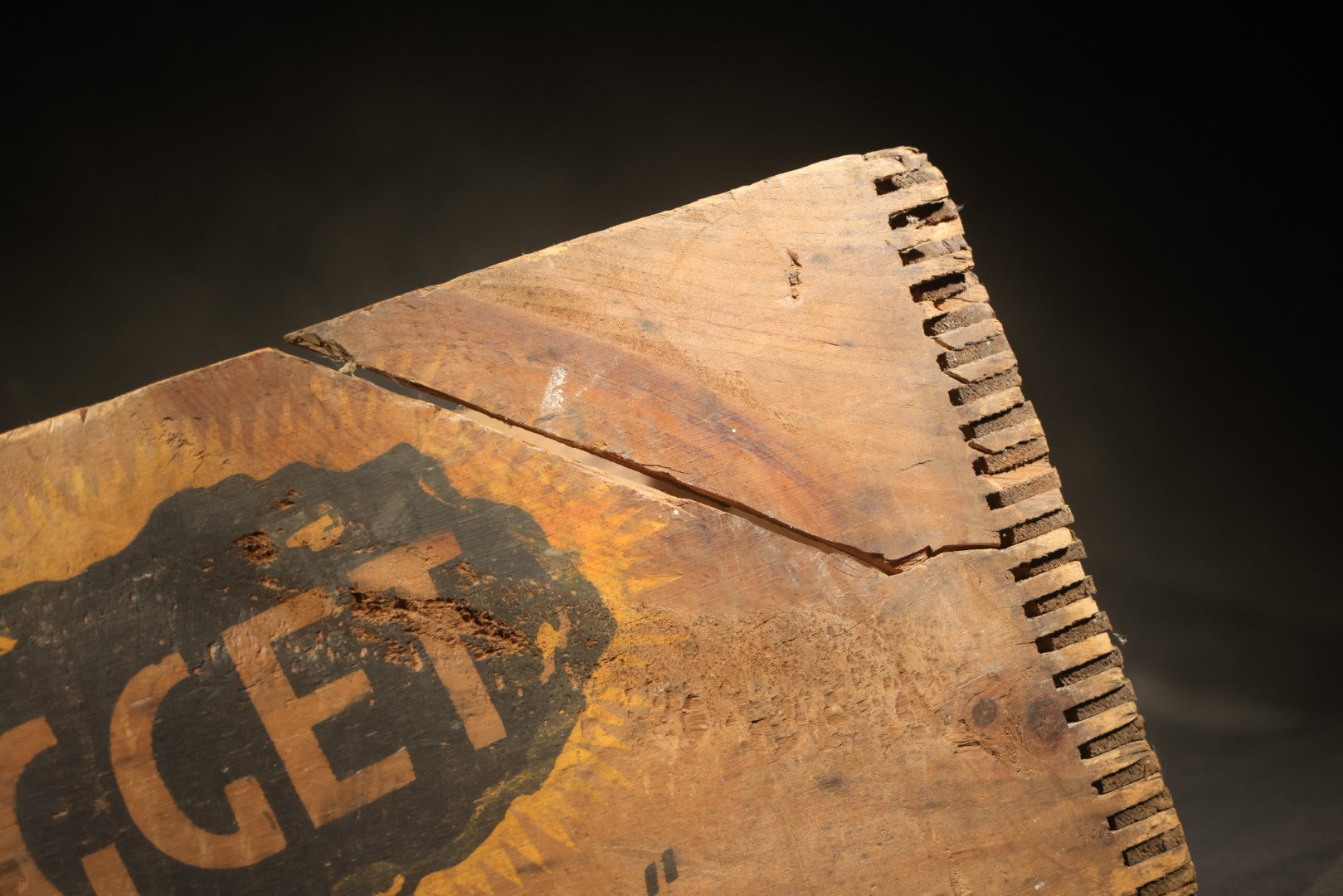Vintage Nugget Soda "Good as Gold" Wooden Beverage Crate from Red Fox Ginger Ale Co., Providence, Rhode Island