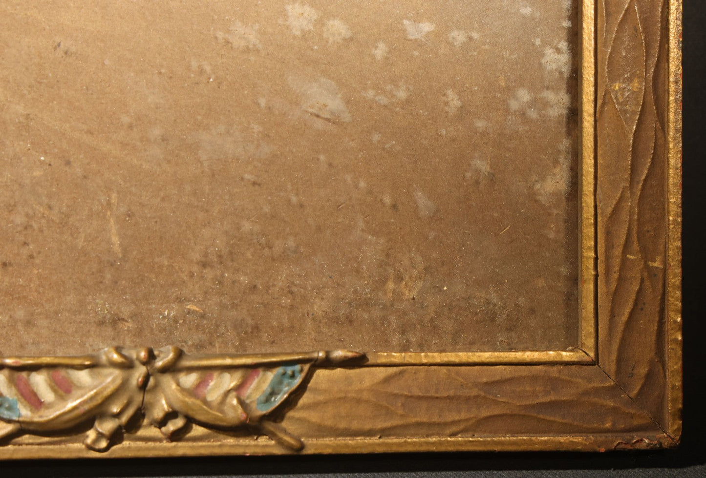 Antique World War One Era Patriotic Frame with Eagle and American Flag Shield Motifs