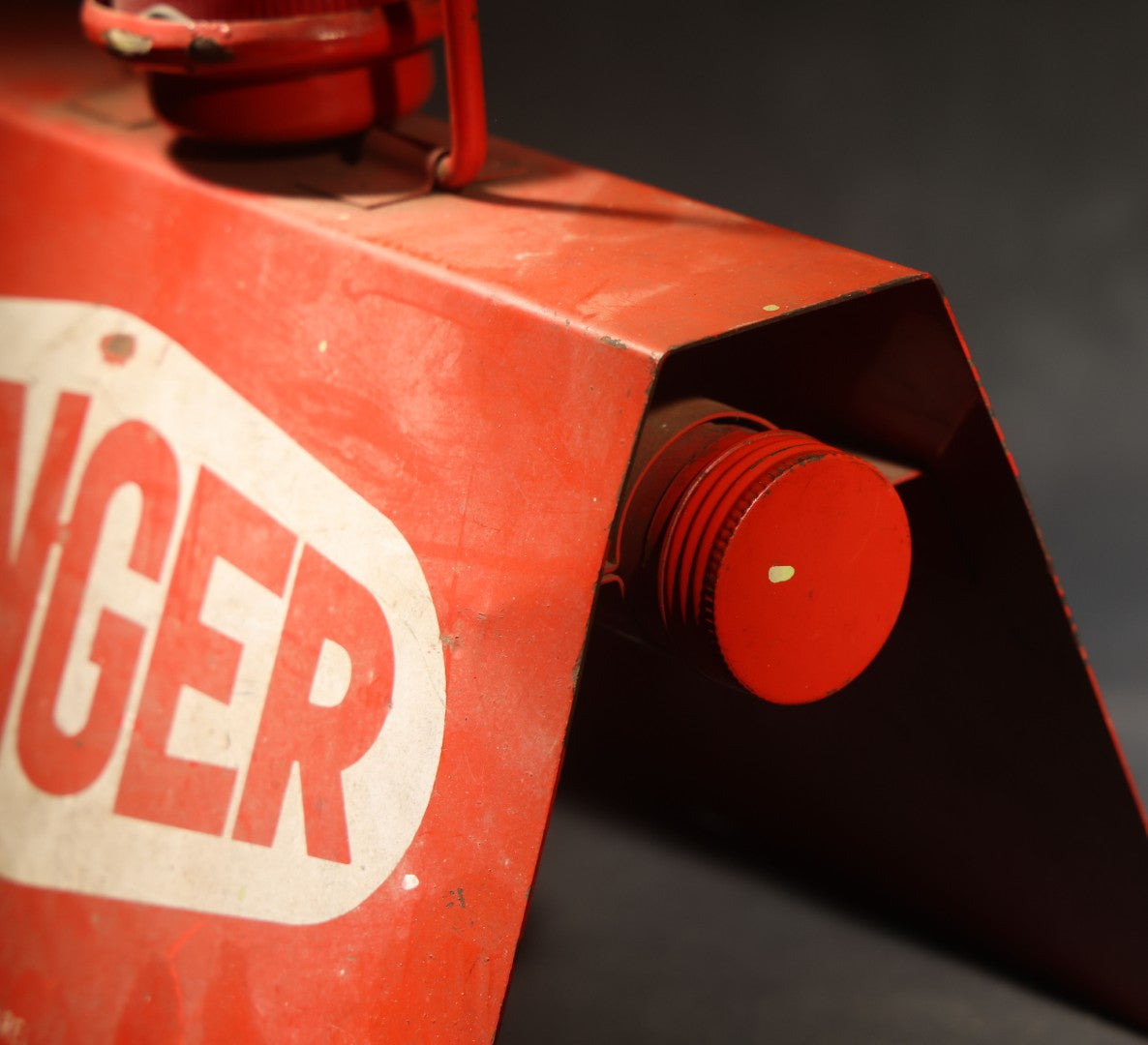 Vintage Free Standing Double-Sided "Danger" Sign with Battery-Operated Light, manufactured by Defense Apparel, Hartford, Connecticut