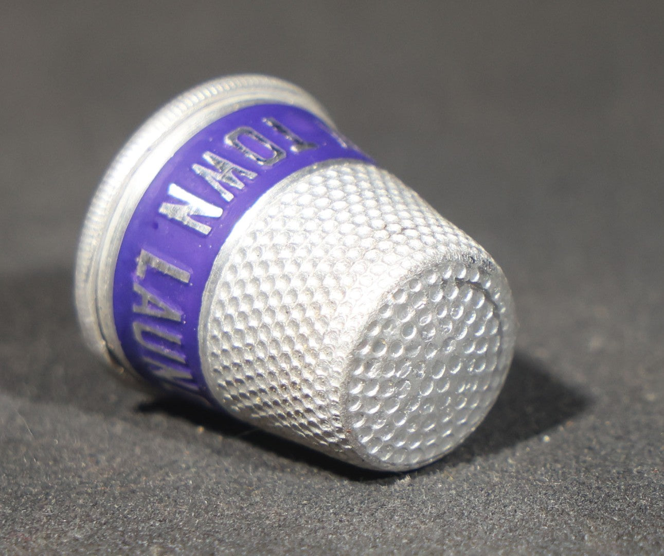 Grouping of 23 Vintage Advertising Thimbles for Toy Town Laundry, Winchendon, Massachusetts, Tel. 325