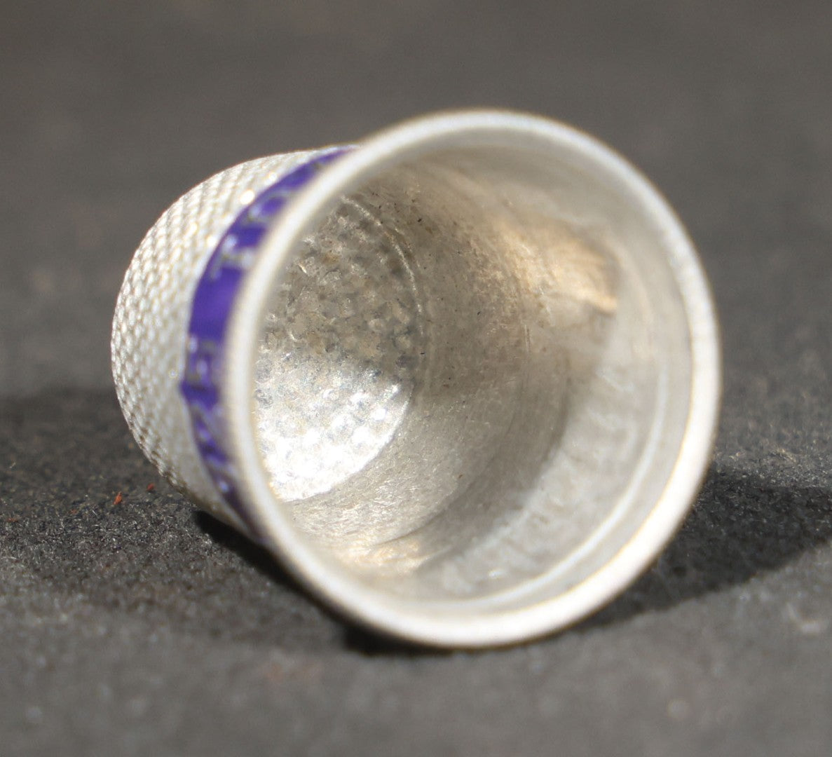 Grouping of 23 Vintage Advertising Thimbles for Toy Town Laundry, Winchendon, Massachusetts, Tel. 325