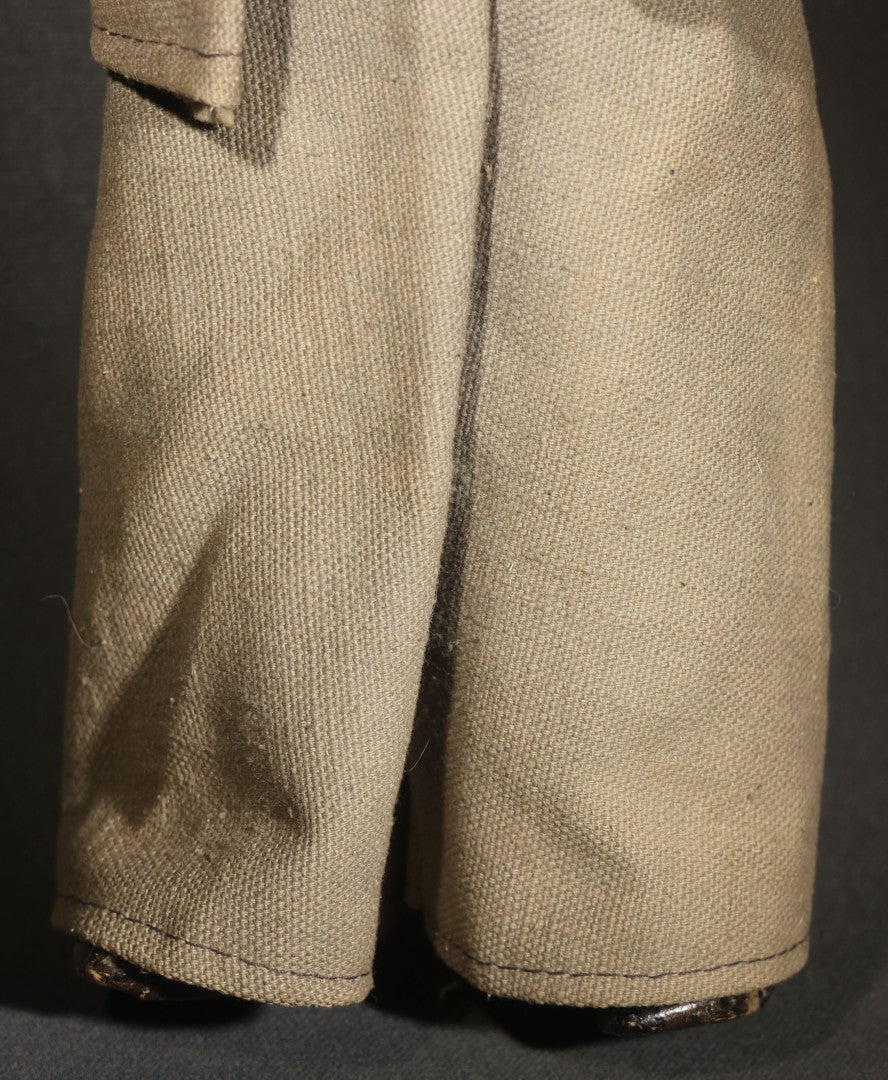 Vintage Composition Doll in U.S. Navy Sailor Uniform with Gray Outfit and Hat, Circa 1940s