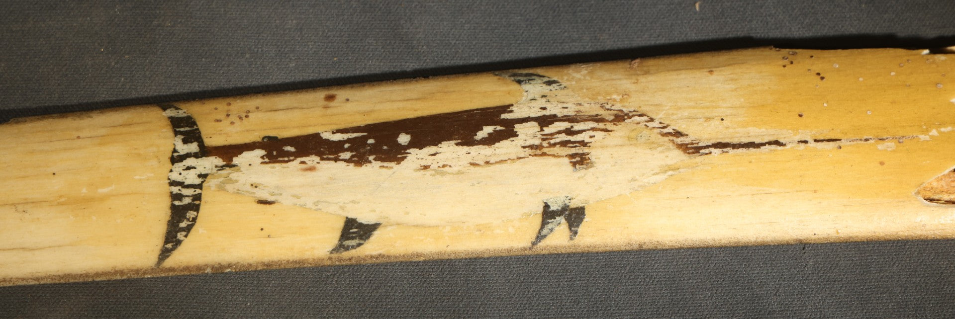Antique Folk Art Decorated Swordfish Rostrum with Painted Swordfish, note poor condition